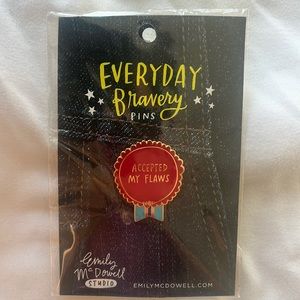 “Accepted My Flaws” Pin by Emily McDowell
